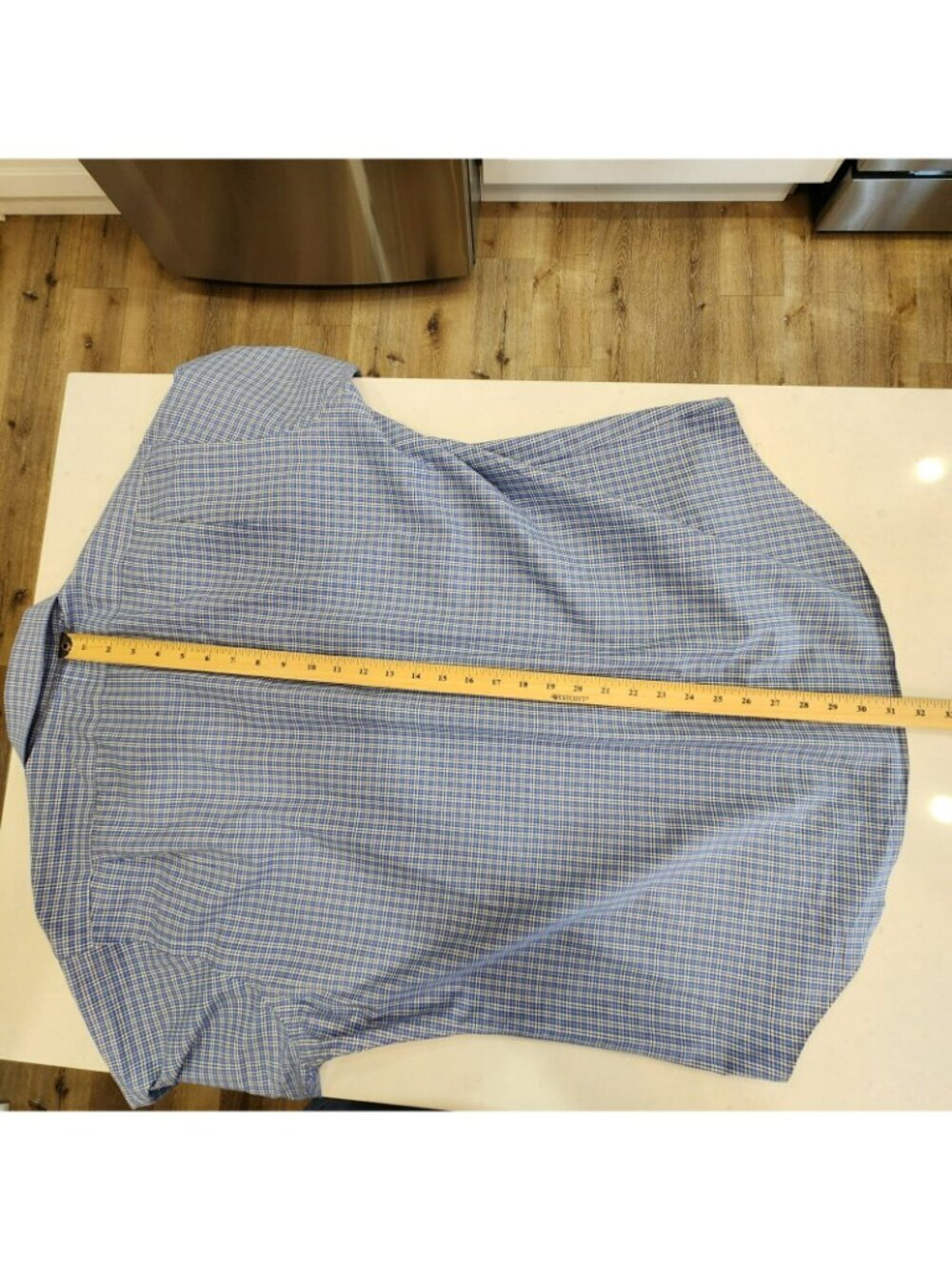 Polo Ralph Lauren Mens Regent Classic Fit Blue Plaid Gingham Dress Shirt 16.5" - Picture 9 of 10